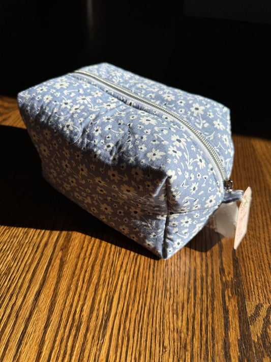 Dainty Blue Floral Essentials Bag