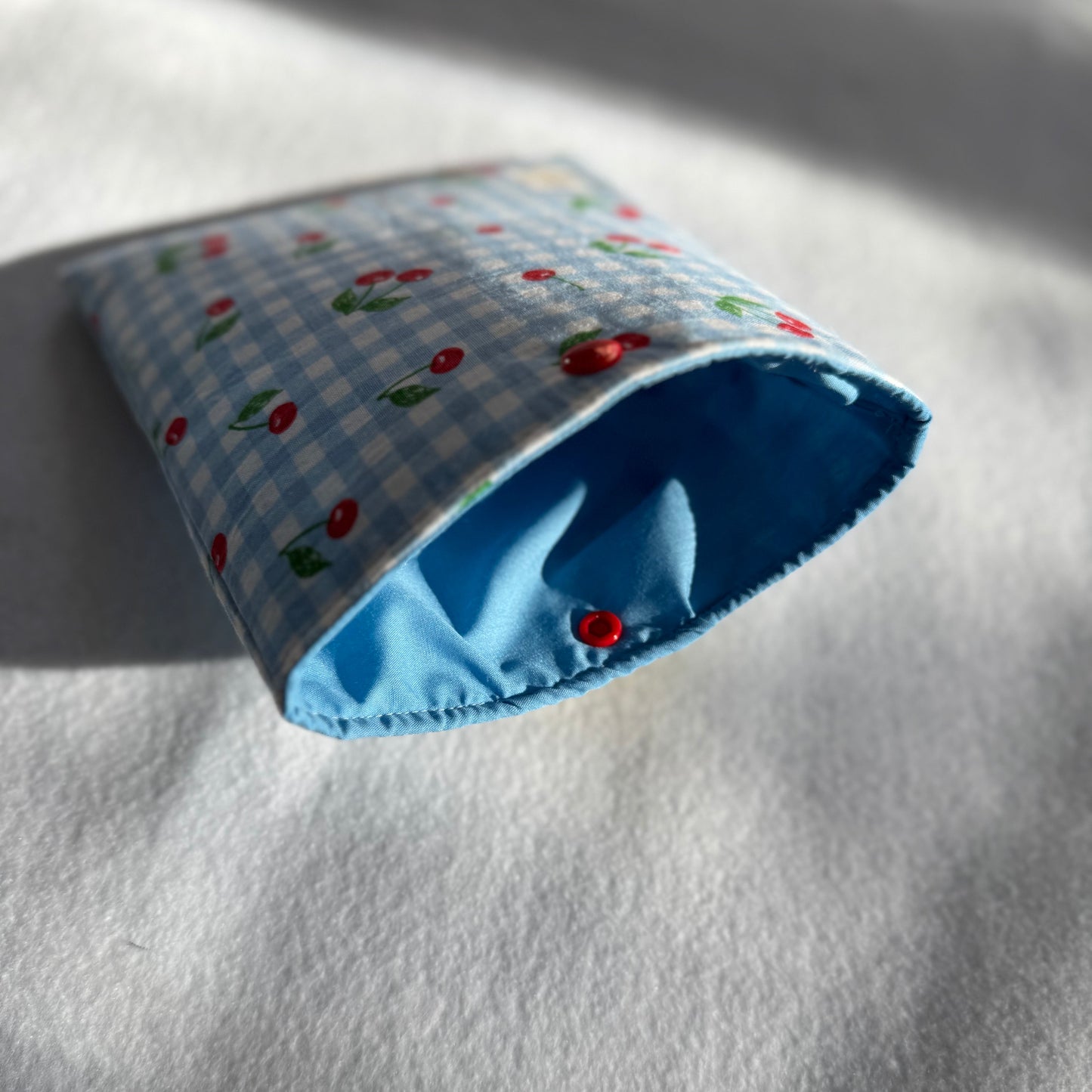 Cherry Gingham Book and E-Reader Sleeves