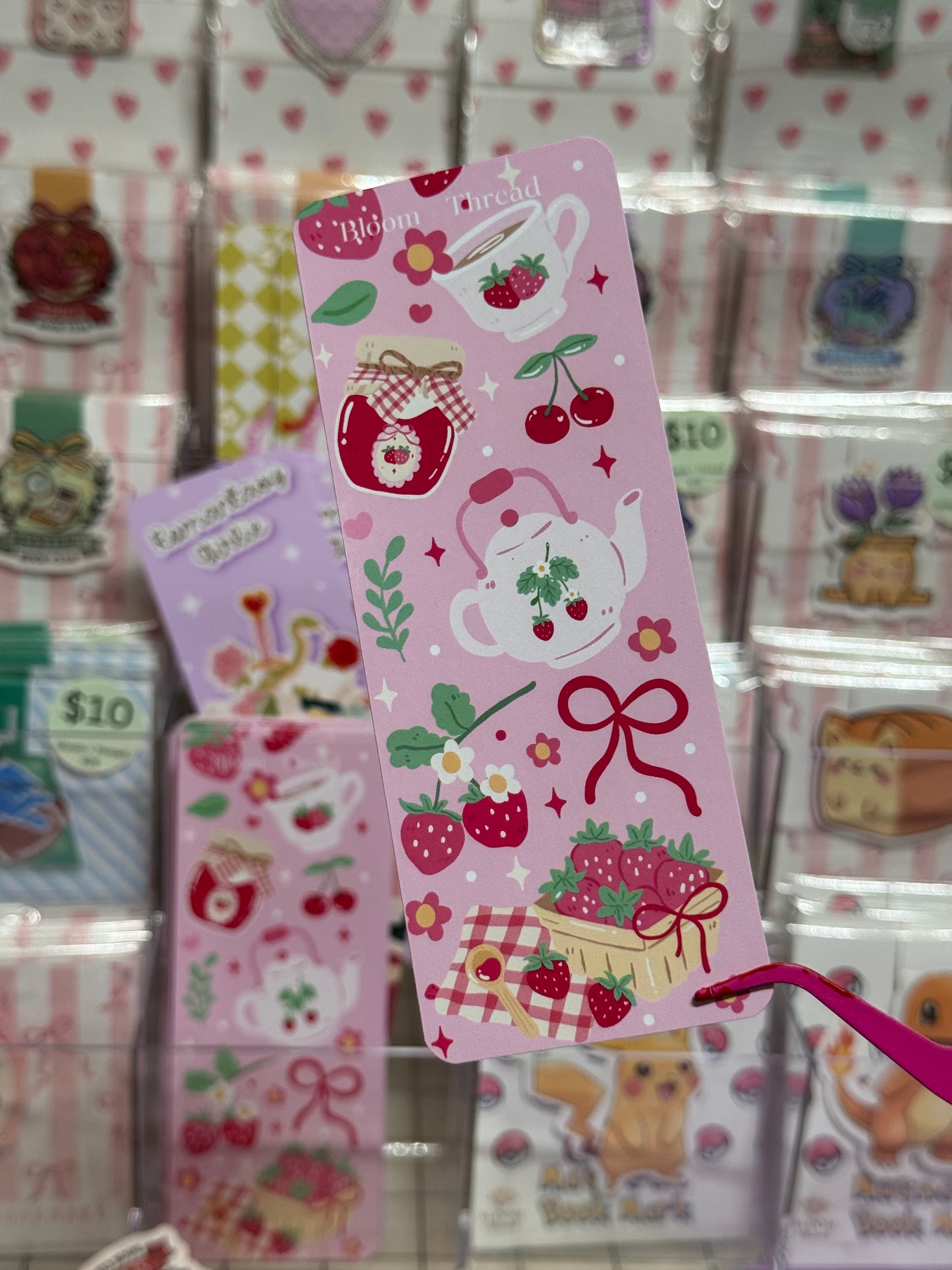 Strawberry Picnic Bookmark