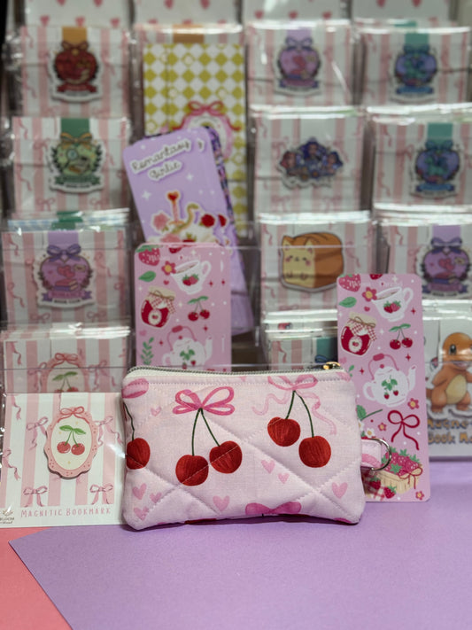 Cherry Hearts Wristlet