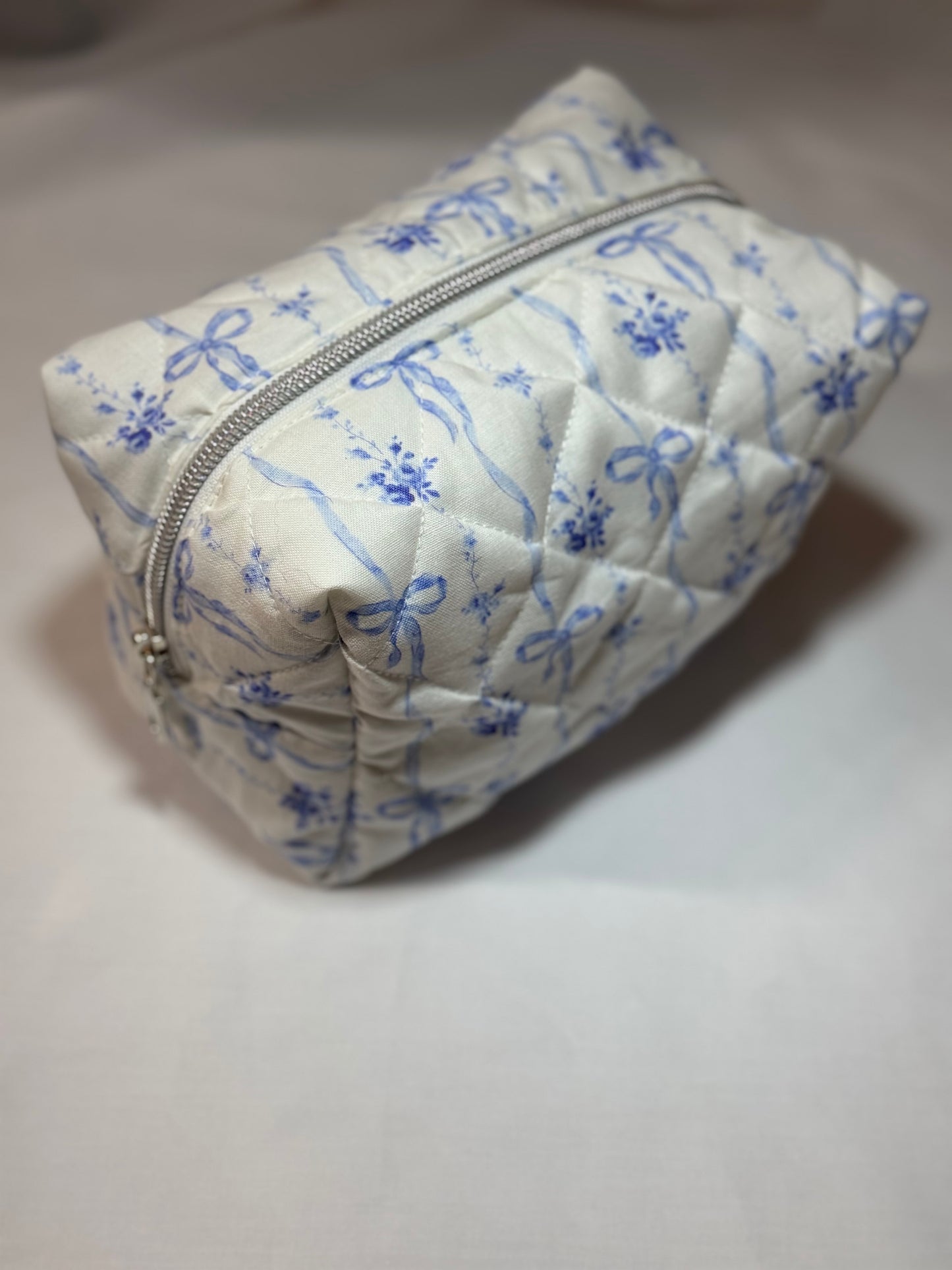Dainty Blue Bow Essentials Bag