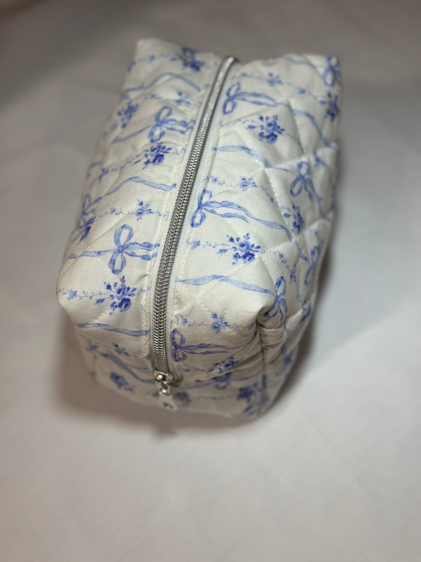 Dainty Blue Bow Essentials Bag