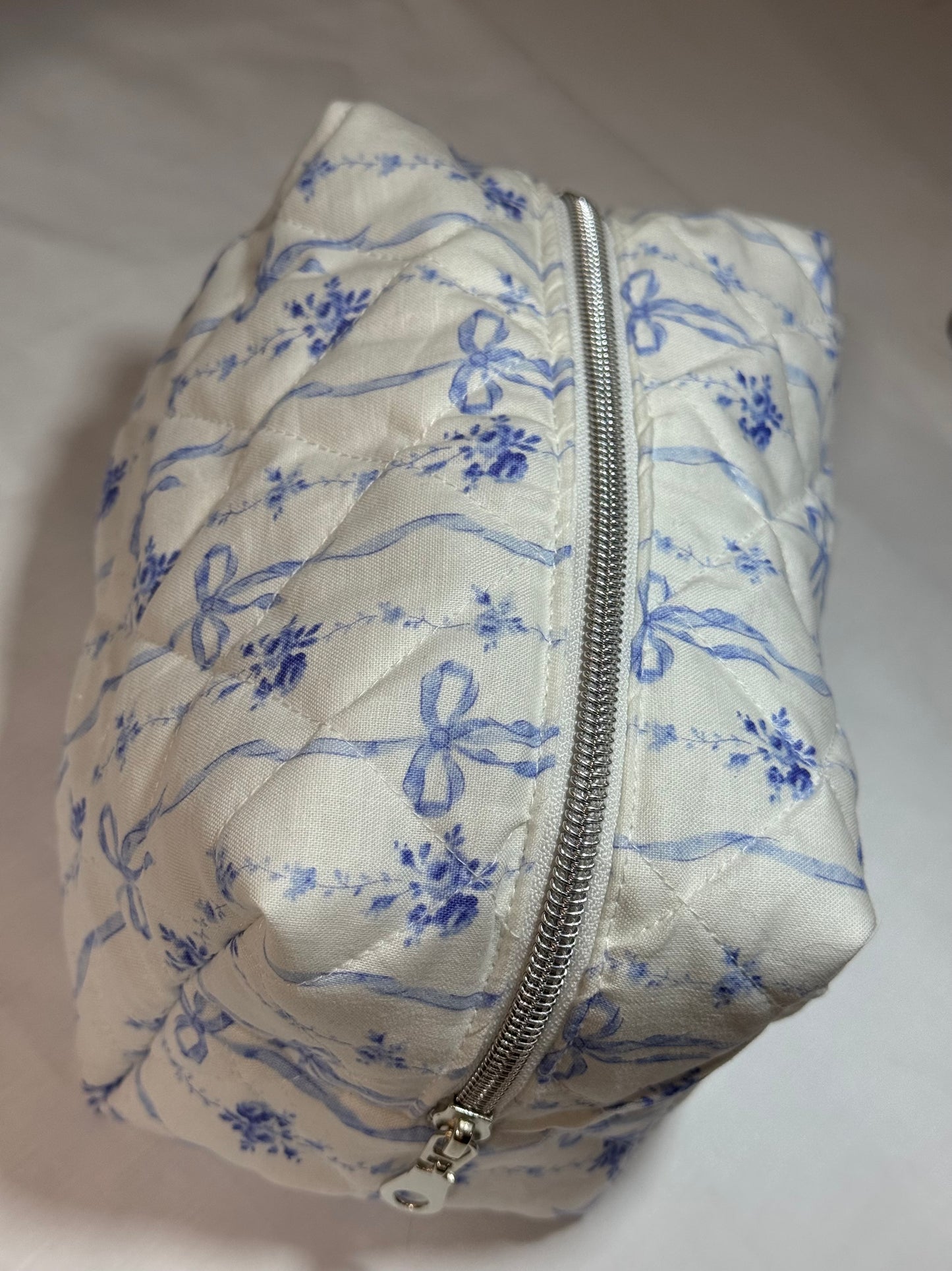 Dainty Blue Bow Essentials Bag