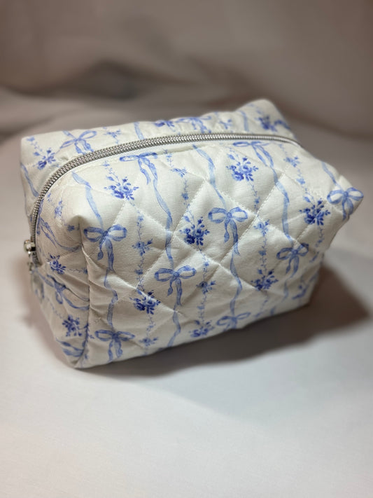 Dainty Blue Bow Essentials Bag