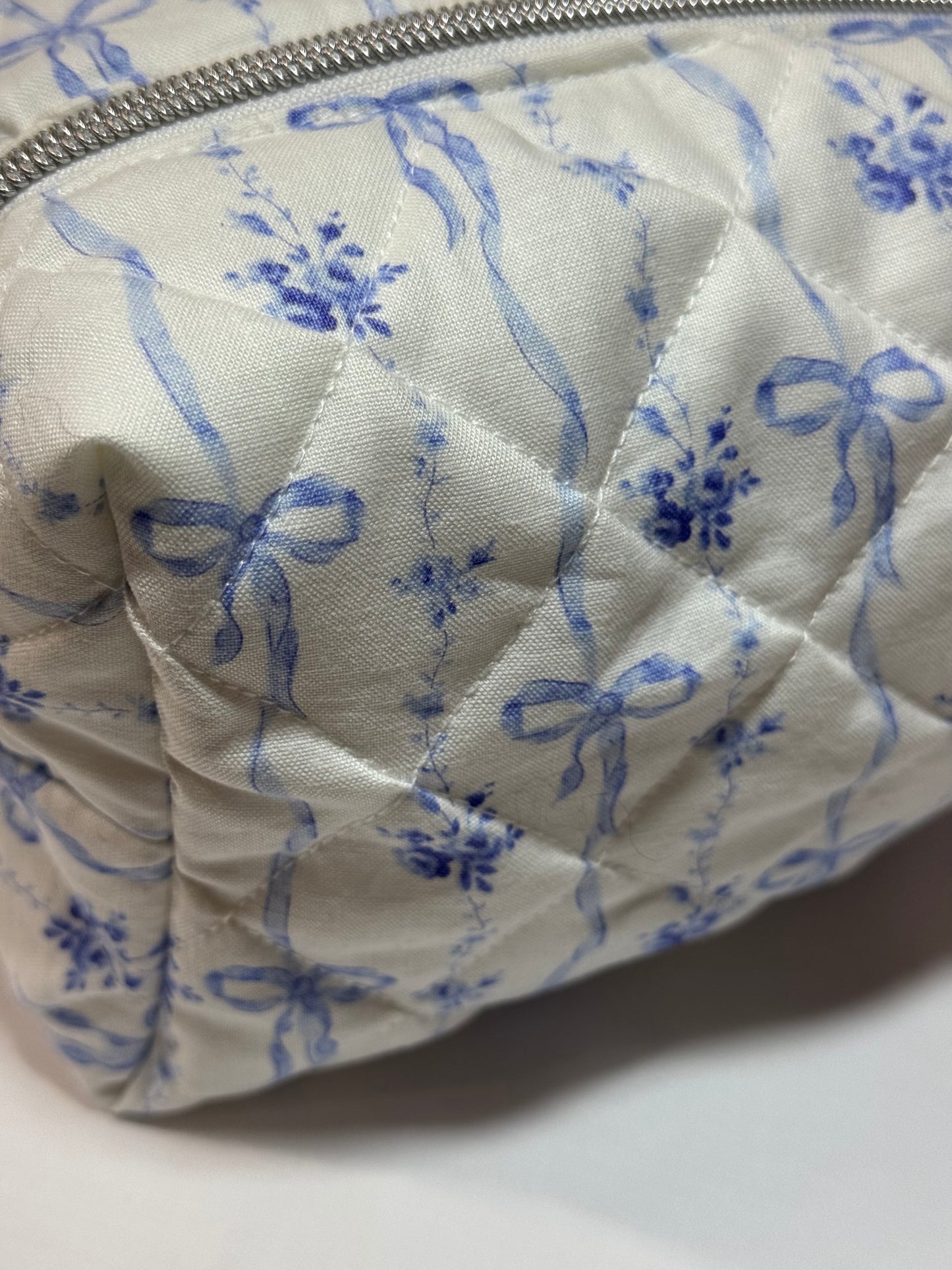 Dainty Blue Bow Essentials Bag