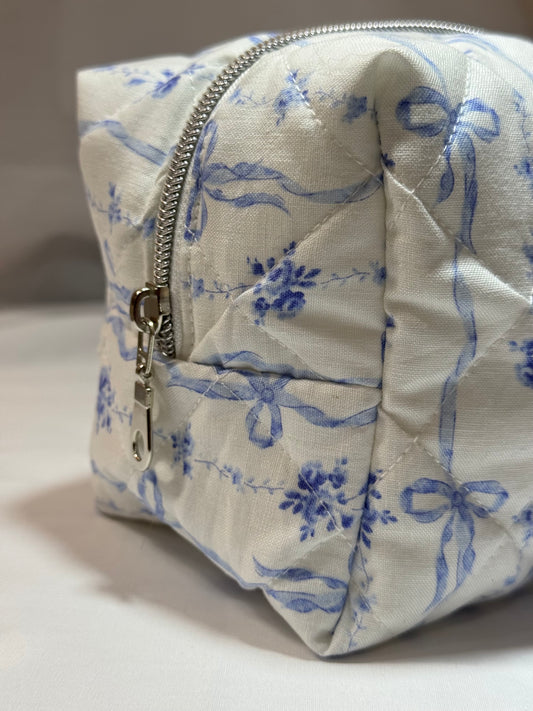 Dainty Blue Bow Essentials Bag
