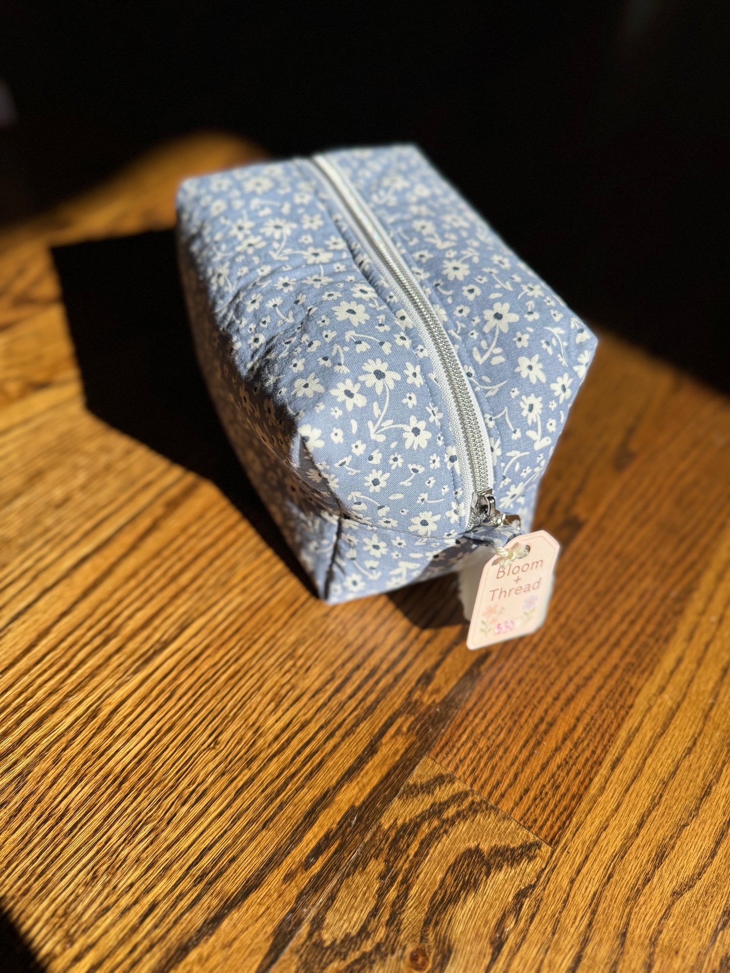 Dainty Blue Floral Essentials Bag