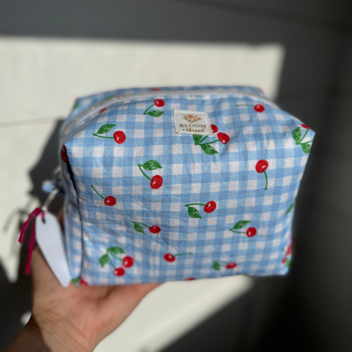 Cherry Gingham Essentials Bag