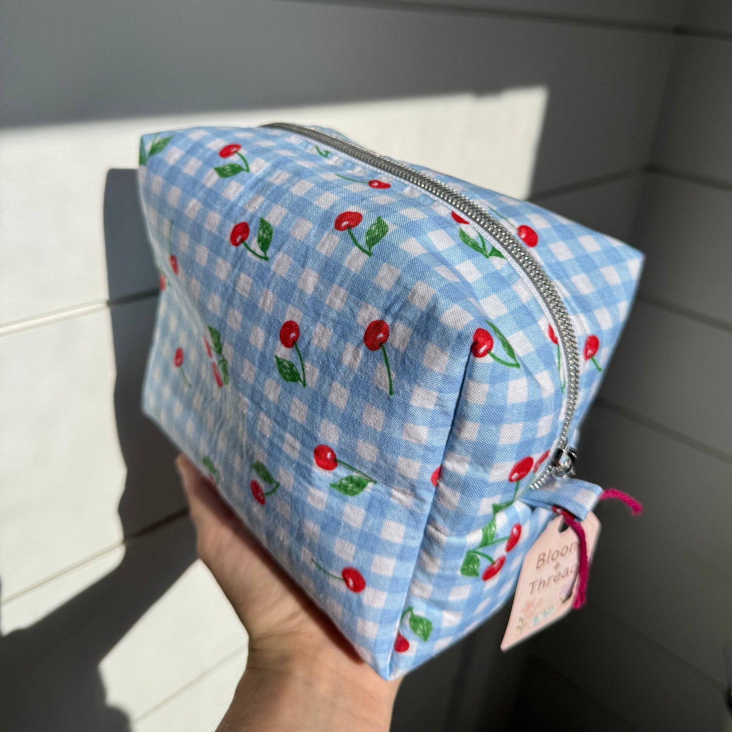 Cherry Gingham Essentials Bag