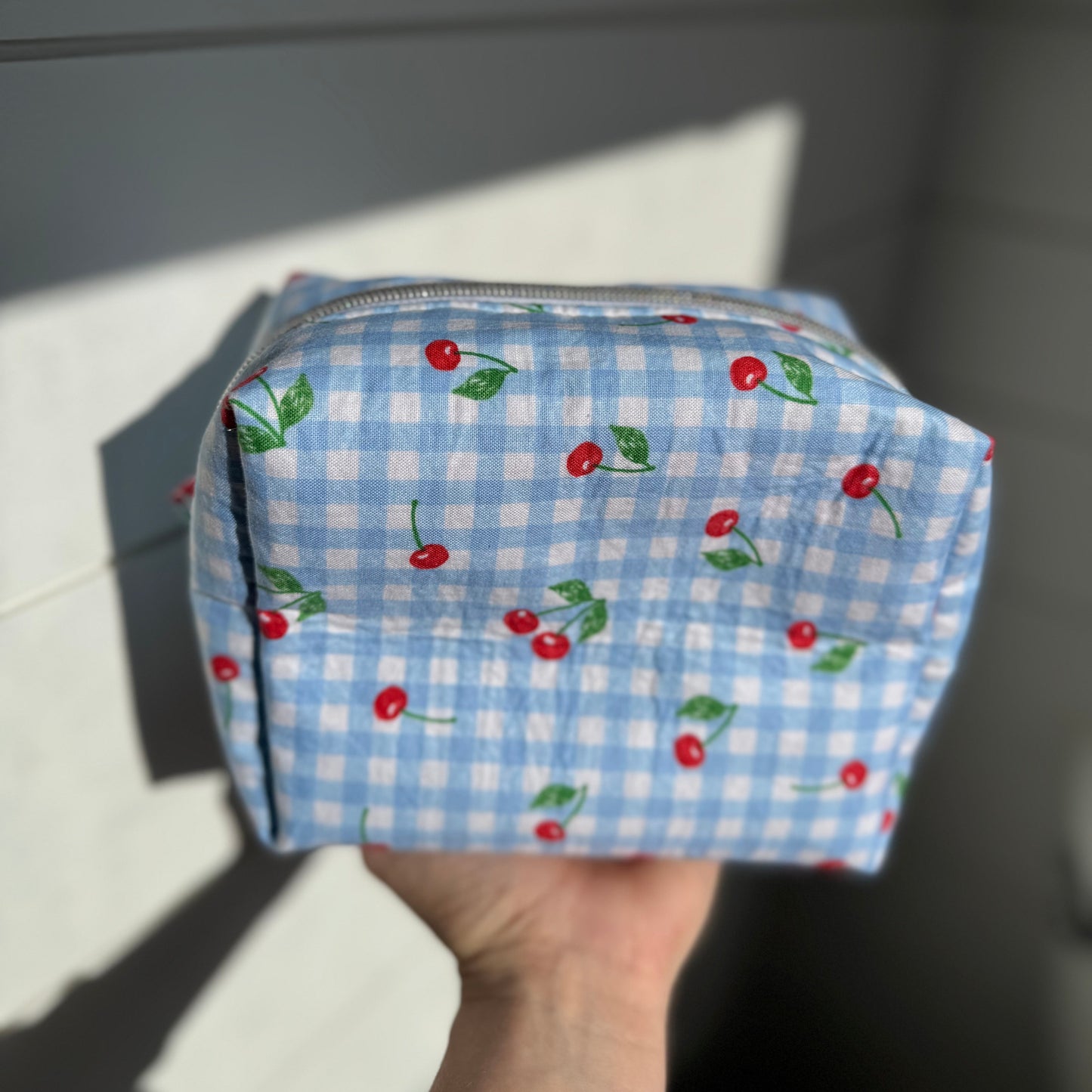 Cherry Gingham Essentials Bag