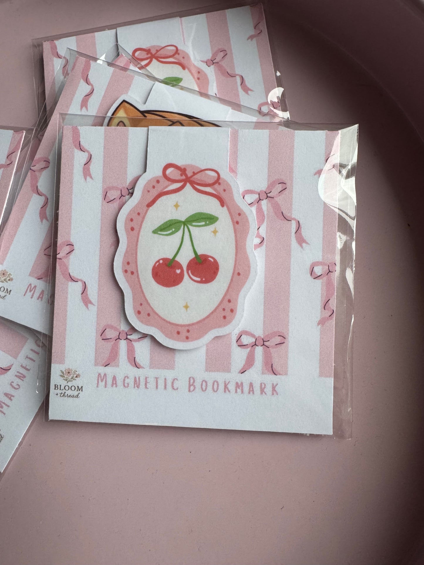 Kitty Loaf, Cherry and the Snowglobe Magnetic Bookmarks