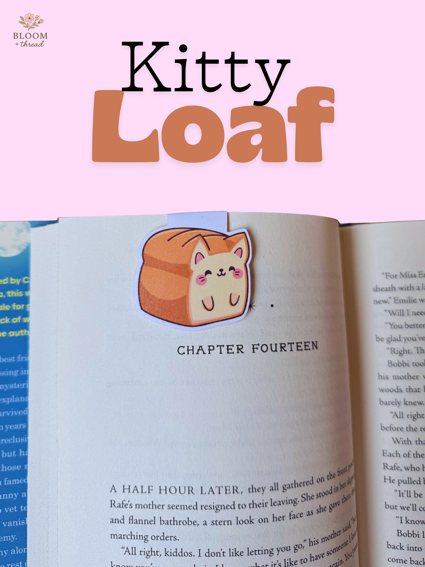 Kitty Loaf, Cherry and the Snowglobe Magnetic Bookmarks